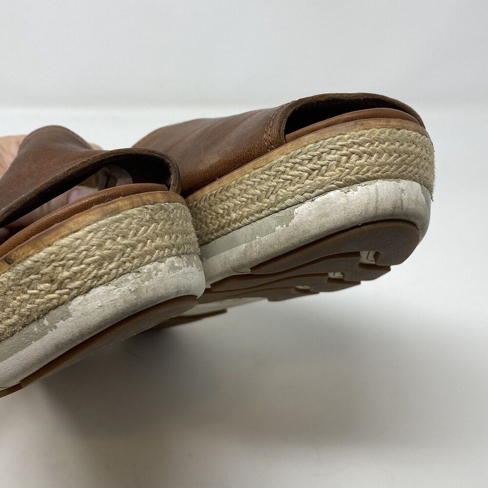 Timberland Womens Emerson Point Peep Toe Platform Sandal Size 8 Brown Leather - Picture 12 of 14